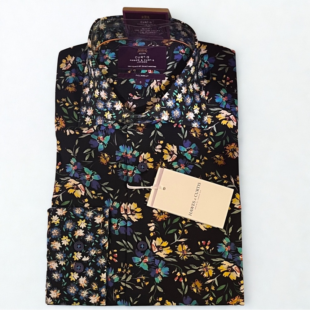 Hawes & Curtis Men's Multicolor Floral Button Down Shirt New in package, UK Tops